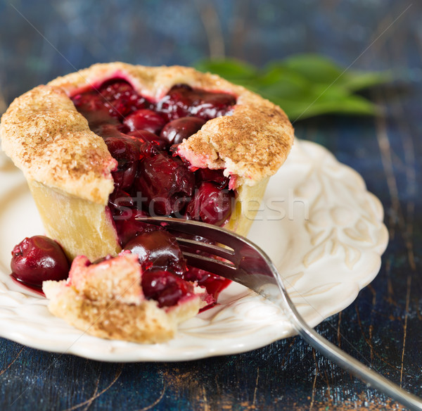 Cherry pie close-up. Stock photo © lidante
