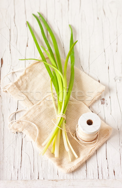 Bieslook groene vers oude voedsel Stockfoto © lidante