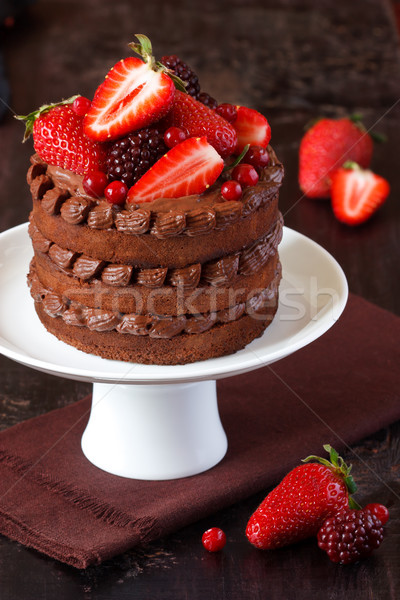 Chocolate cake. Stock photo © lidante