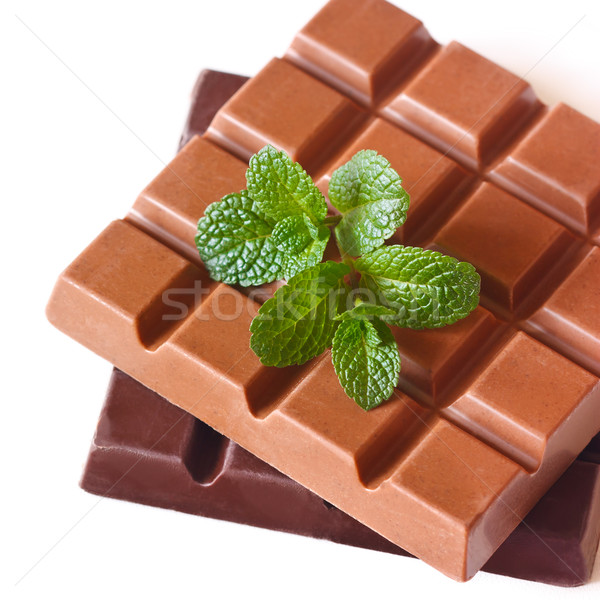 Foto stock: Chocolate · escuro · leite · barras · de · branco