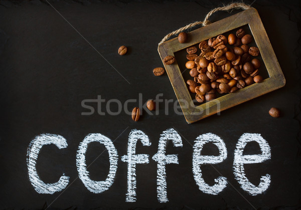 Café grains de café texture alimentaire fond café [[stock_photo]] © lidante