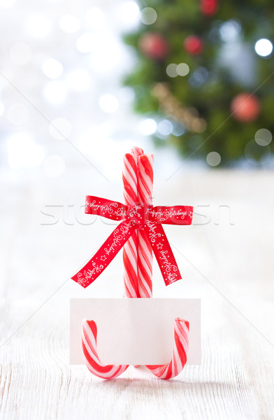 [[stock_photo]]: Noël · lieu · vide · nom · carte · bonbons