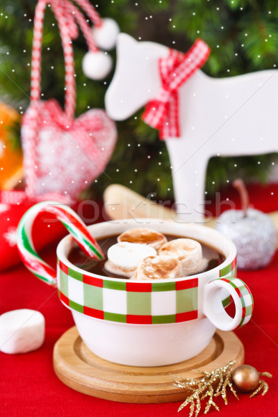 Crăciun fierbinte ciocolată bomboane Imagine de stoc © lidante