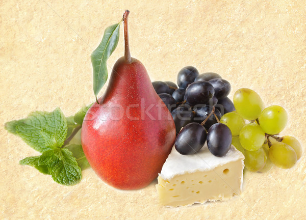 Queso frutas frescos camembert blanco picnic Foto stock © lidante