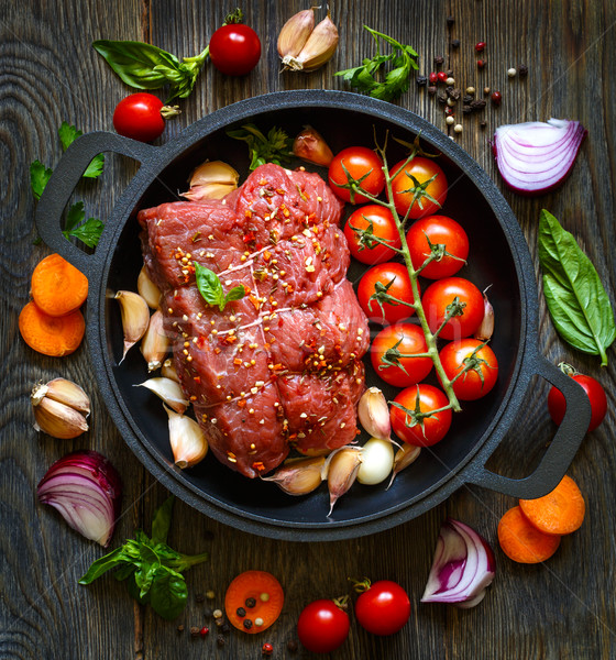 Meat and vegetables. Stock photo © lidante