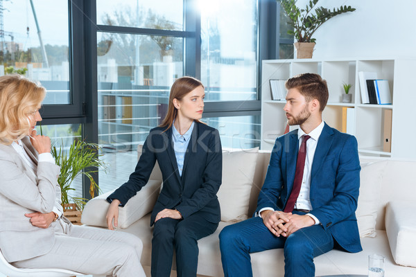 young couple and psychologist Stock photo © LightFieldStudios
