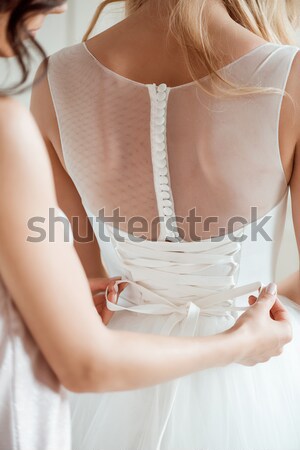 Védtelen fitt nő lövés csipke fehér Stock fotó © LightFieldStudios