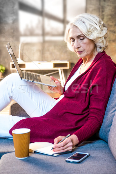 Woman using laptop Stock photo © LightFieldStudios