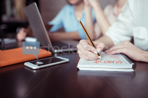 Stock photo: business people working on new startup 