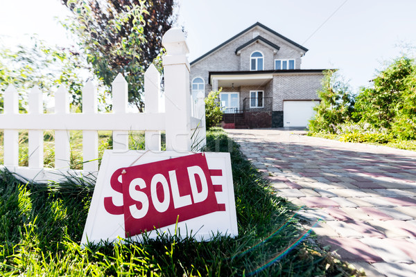 house with sign sold Stock photo © LightFieldStudios