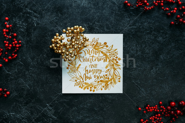 greeting card with decorative berries Stock photo © LightFieldStudios