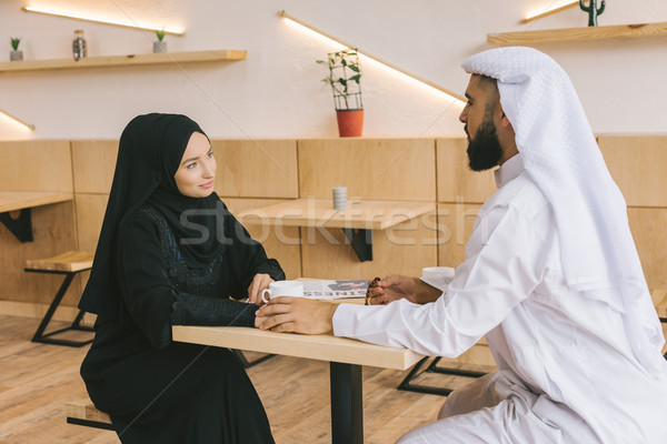 muslim couple having date Stock photo © LightFieldStudios