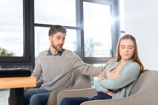 young couple at psychotherapy Stock photo © LightFieldStudios