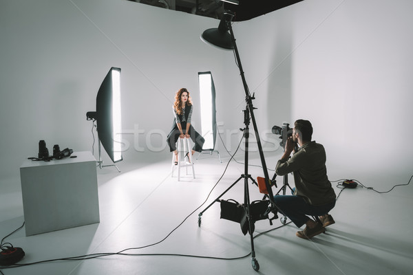 プロ ファッション カメラマン 美しい モデル 写真 ストックフォト © LightFieldStudios
