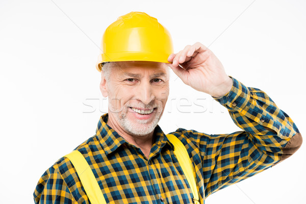Mature workman in hard hat Stock photo © LightFieldStudios
