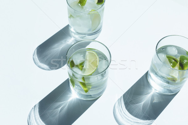 Stockfoto: Gin · cocktail · bril · witte