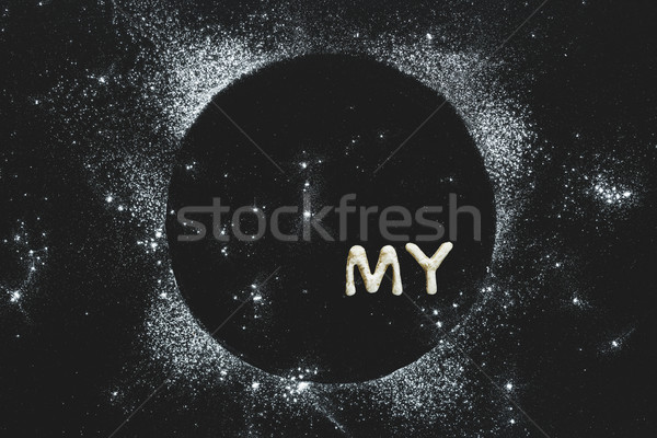 Felső kilátás ehető szó enyém édes Stock fotó © LightFieldStudios