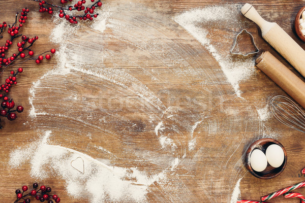 ingredients for dough and utensils Stock photo © LightFieldStudios