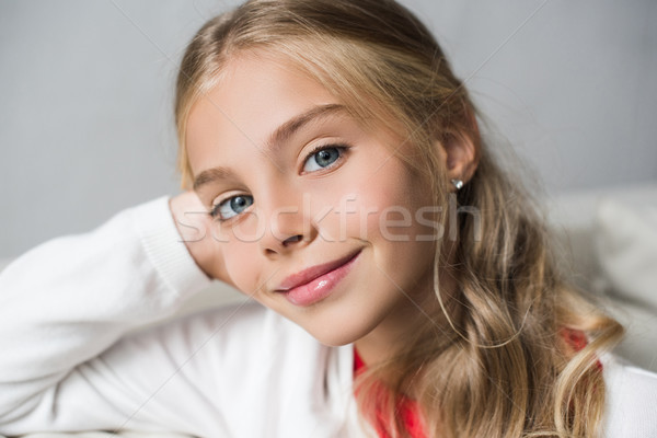 adorable preteen child Stock photo © LightFieldStudios