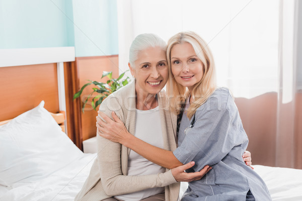 Stock photo: nurse and senior patient