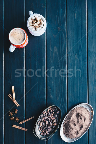 Cacao épices haut vue cannelle Photo stock © LightFieldStudios
