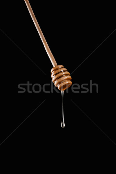 Honig Stick isoliert schwarz Hintergrund Kochen Stock foto © LightFieldStudios