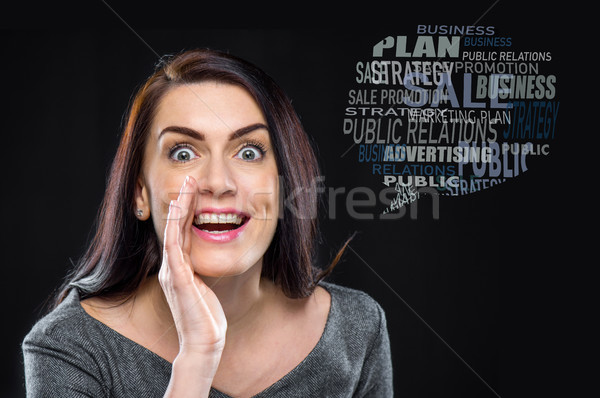 Excited young business woman  Stock photo © LightFieldStudios