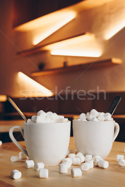 Cacau café ver marshmallow Foto stock © LightFieldStudios