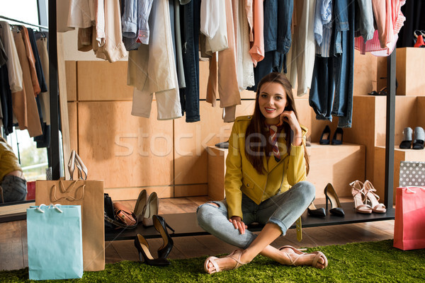 Foto d'archivio: Scarpe · bella · sorridere · fotocamera