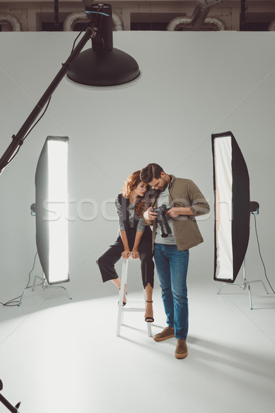 Foto stock: Profesional · fotógrafo · modelo · fotos · hermosa