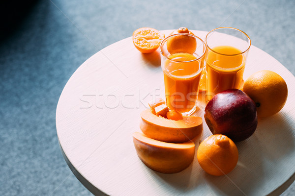 [[stock_photo]]: Orange · smoothie · ingrédients · vue · organique