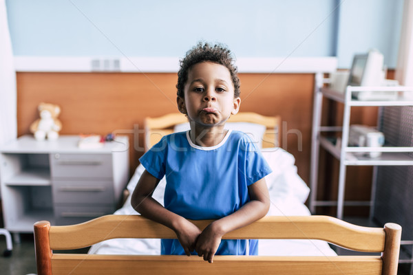 Stock photo: african american boy in hospital