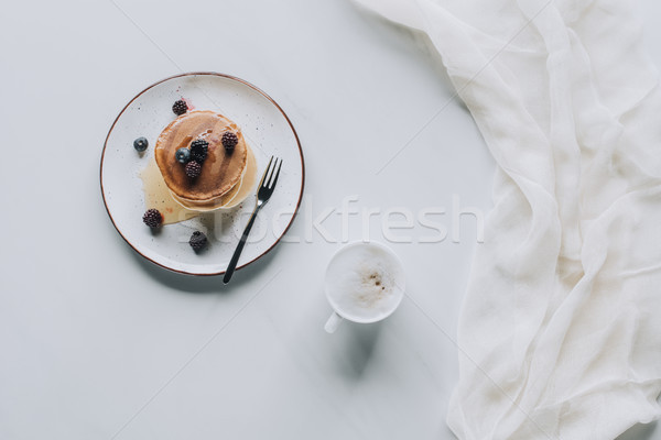 Haut vue tasse cappuccino sweet savoureux [[stock_photo]] © LightFieldStudios