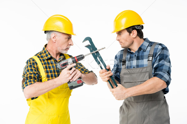 Construction workers with tools Stock photo © LightFieldStudios