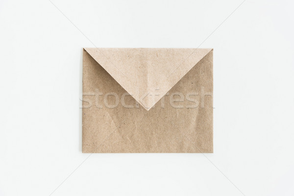 top view of empty kraft envelope isolated on white Stock photo © LightFieldStudios