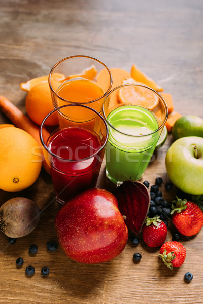 various smoothies in glasses Stock photo © LightFieldStudios