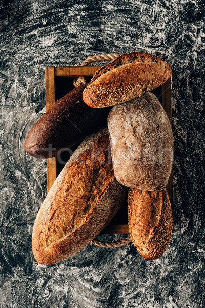 Górę widoku chleba polu ciemne Zdjęcia stock © LightFieldStudios