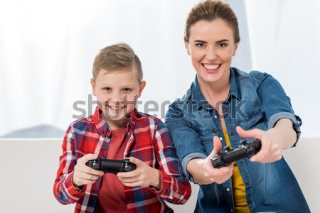 Stock photo: Friends in virtual reality headsets