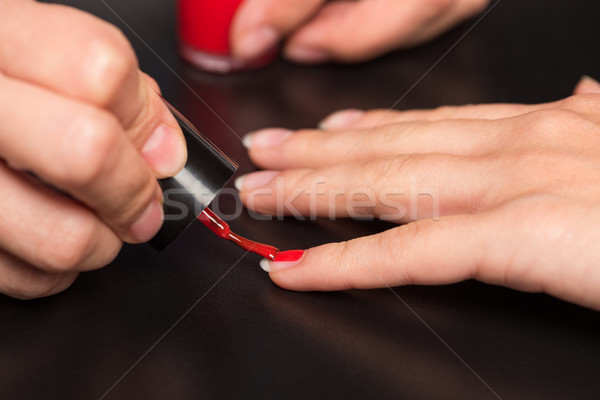 Manikűr lövés nő szög kezek nők Stock fotó © LightFieldStudios