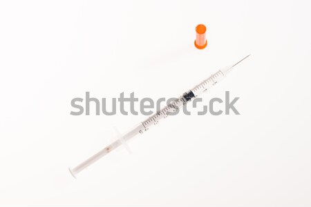 Insulin syringe for diabetes isolated on white, medicine and health care concept Stock photo © LightFieldStudios