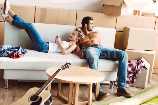 young couple in new house Stock photo © LightFieldStudios
