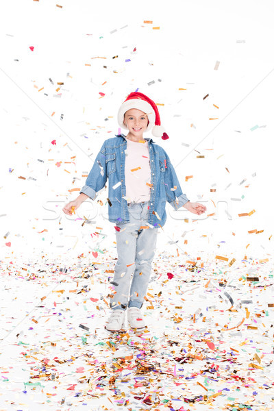 child in Santa hat Stock photo © LightFieldStudios