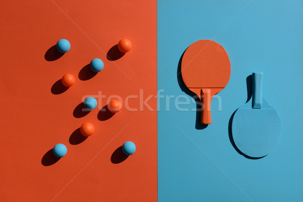 Ping pong top view shot Foto d'archivio © LightFieldStudios