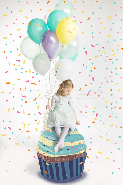 Girl with air balloons  Stock photo © LightFieldStudios