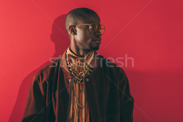 Stijlvol man zonnebril knap afro-amerikaanse Stockfoto © LightFieldStudios