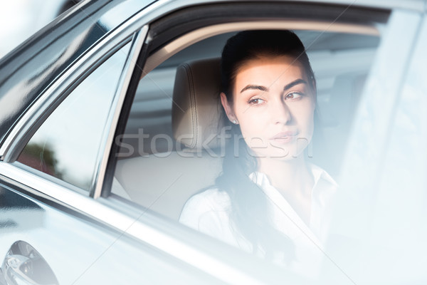 女性 車 小さな 魅力のある女性 座って 見える ストックフォト © LightFieldStudios