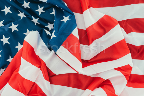 Full-frame pliat American Flag zi celebrare semna Imagine de stoc © LightFieldStudios