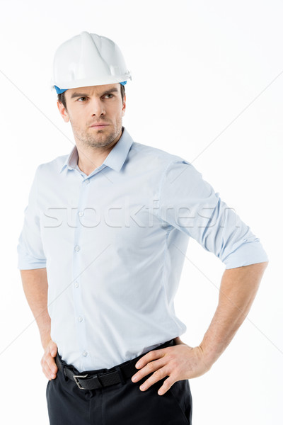 Male architect in hard hat Stock photo © LightFieldStudios