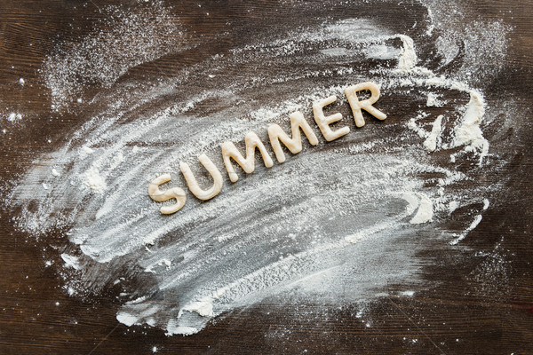 Top Ansicht essbar Wort Sommer süß Stock foto © LightFieldStudios