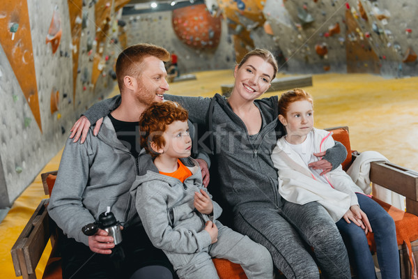 Family with kids at gym Stock photo © LightFieldStudios